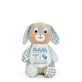 Plüschtier Hase bestickt mit Namen